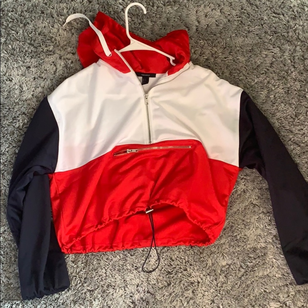3 colored cropped Zip up